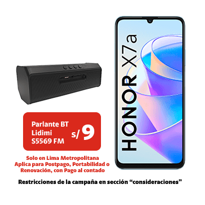 Smartphone Honor X7a Azul Náutico con 128GB de almacenamiento y