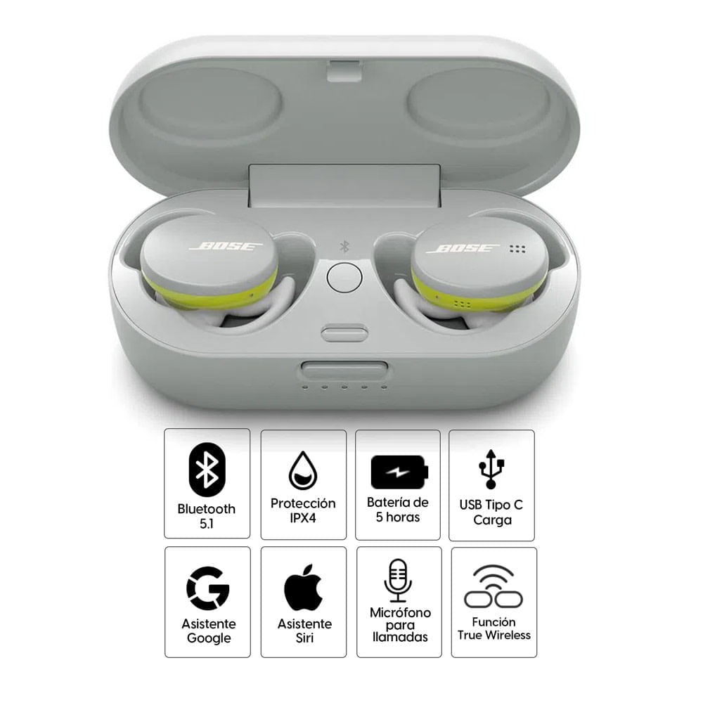 Audífonos True Wireless Bose Resistentes al Sudor Sport Earbuds