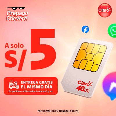 Tarjeta SIM CARD Prepago Claro