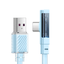 Cable USB-C 90 Grados LED 1.2M Celeste