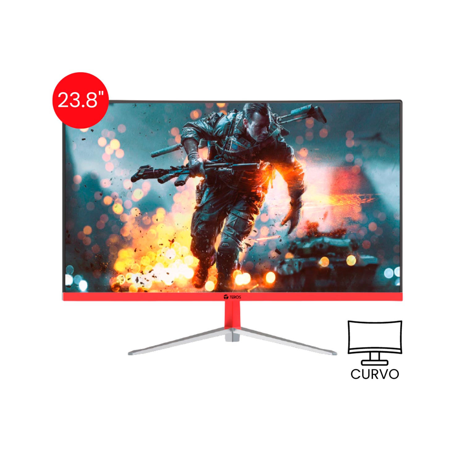 Monitor Gaming Teros TE-2471G 23.8" Curvo Va Fhd 165Hz 2Ms Freesync