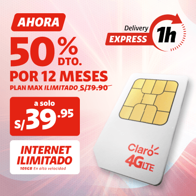 Claro Chip Claro Postpago PORT + 79.90