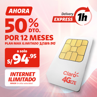 Claro Chip Claro Postpago PORT + 189.90