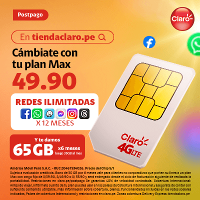 Claro Chip Claro Postpago PORT + 49.90