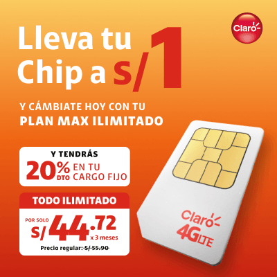 Claro Chip Claro Postpago PORT + 55.90