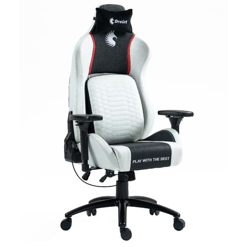 Silla Gamer Dreizt Titan Blanca Almohadilla Inteligente