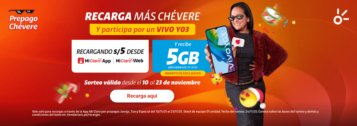 Tus recargas siempre participan de un sorteo