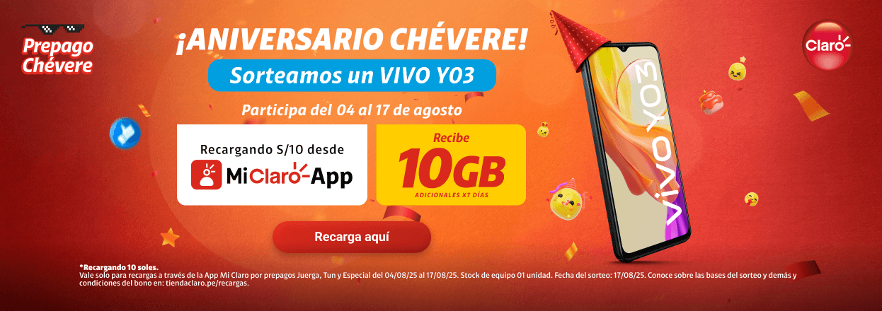 Tus recargas siempre partcipan de un sorteo