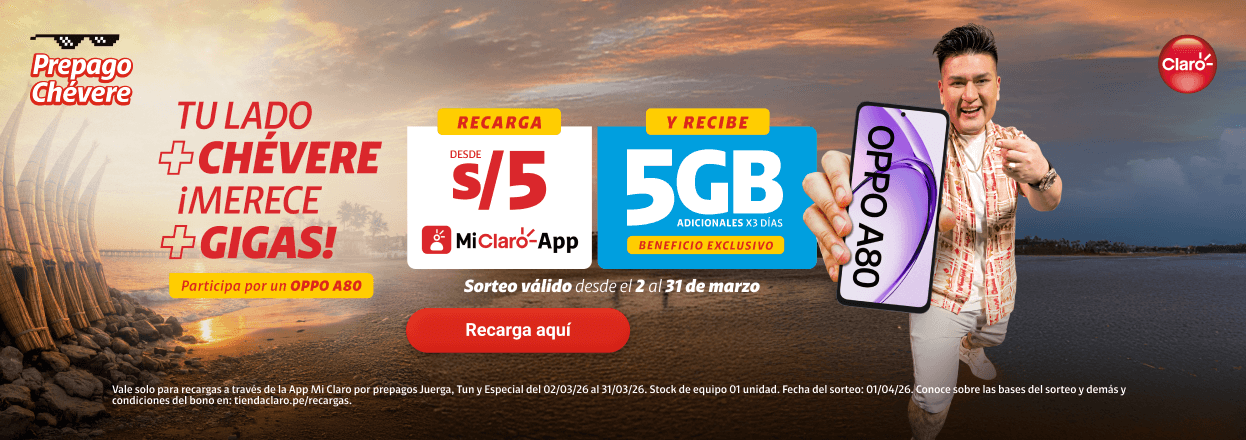 Tus recargas siempre participan de un sorteo