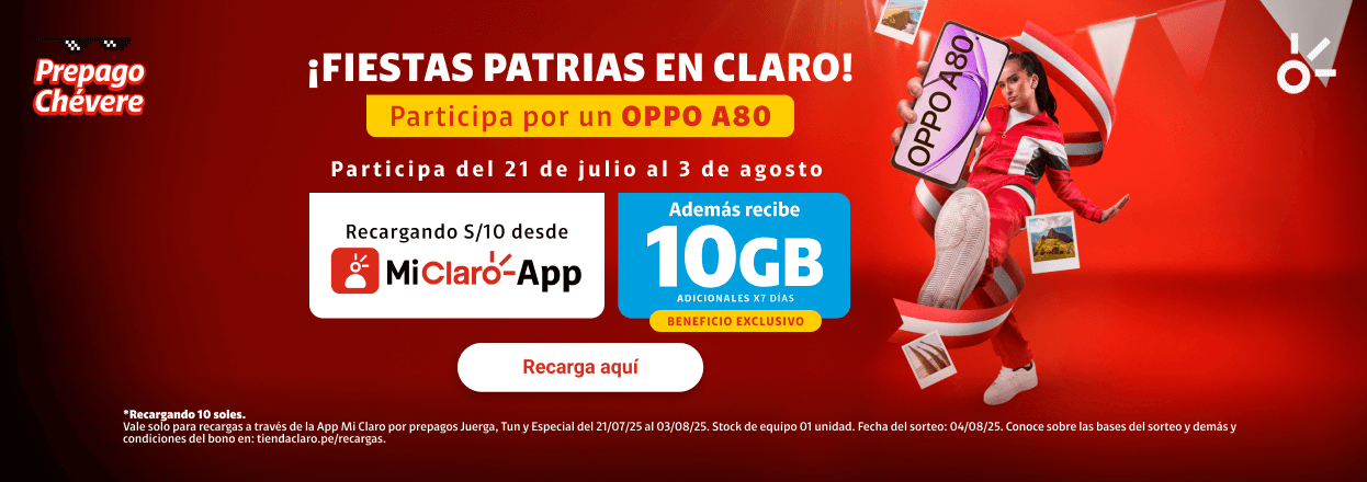 Tus recargas siempre participan de un sorteo